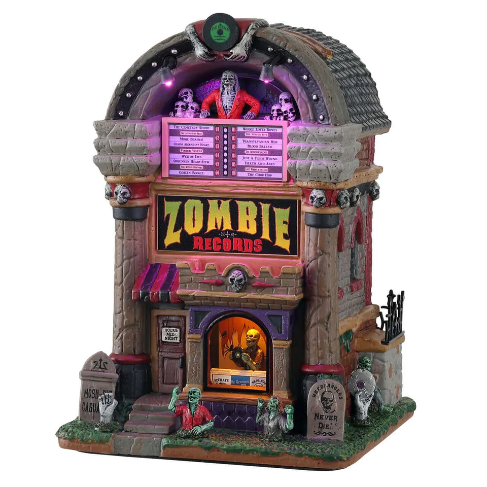 lemax-zombie-records-b-timent-jukebox-spooky-town image 1
