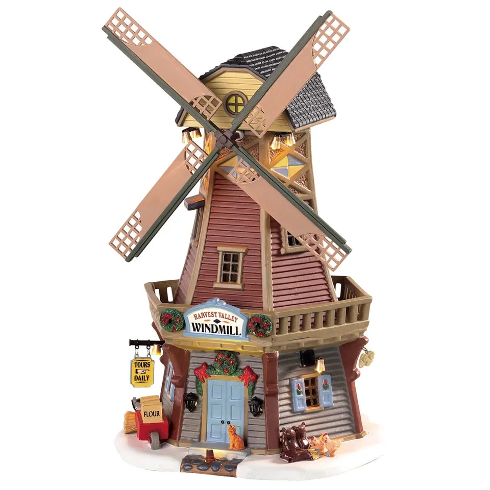 lemax-harvest-valley-windmill-moulin-vent-anim image 1