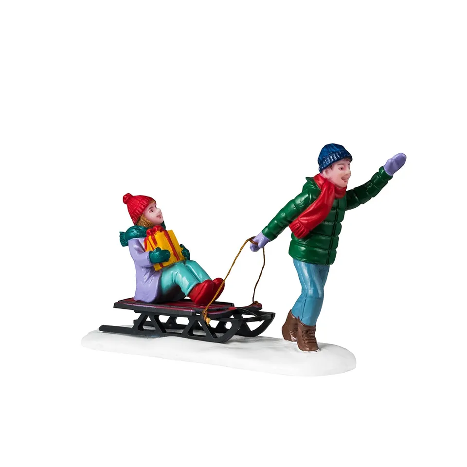 lemax-christmas-eve-visit-figurine-miniature-tra-neau-cadeaux-caddington image 1