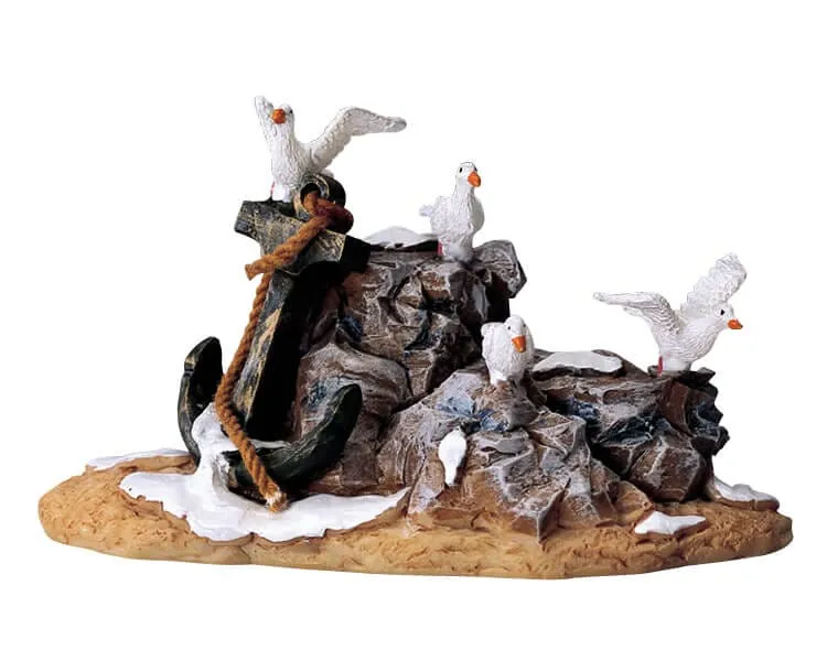 lemax-gull-landing-figurine-mouettes-miniature image 1