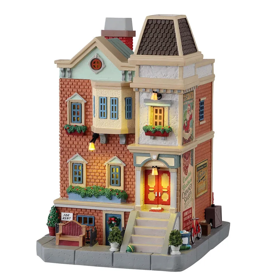 lemax-wester-st-row-house-maison-miniature-caddington-village image 1