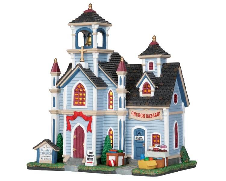 lemax-church-bazaar-b-timent-miniature-village-de-no-l image 1