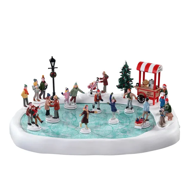 lemax-village-skating-pond-with-sound-set-of-18-patinoire-sonore-anim-e image 1