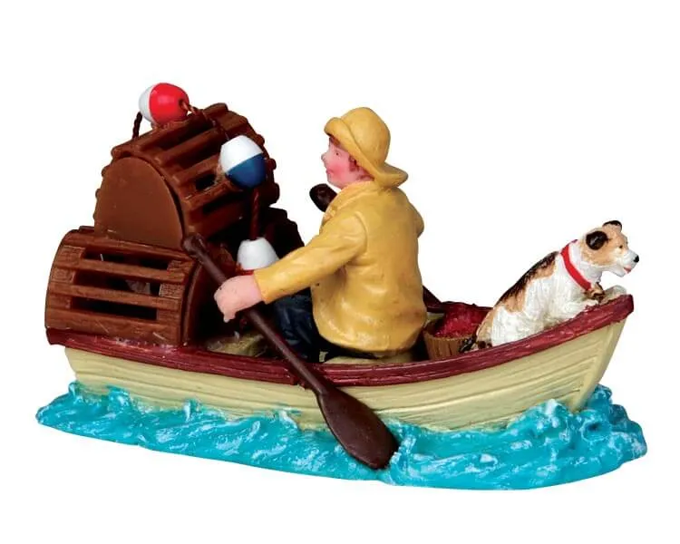 lemax-lobsterman-at-sea-figurine-p-cheur-homard-miniature image 1