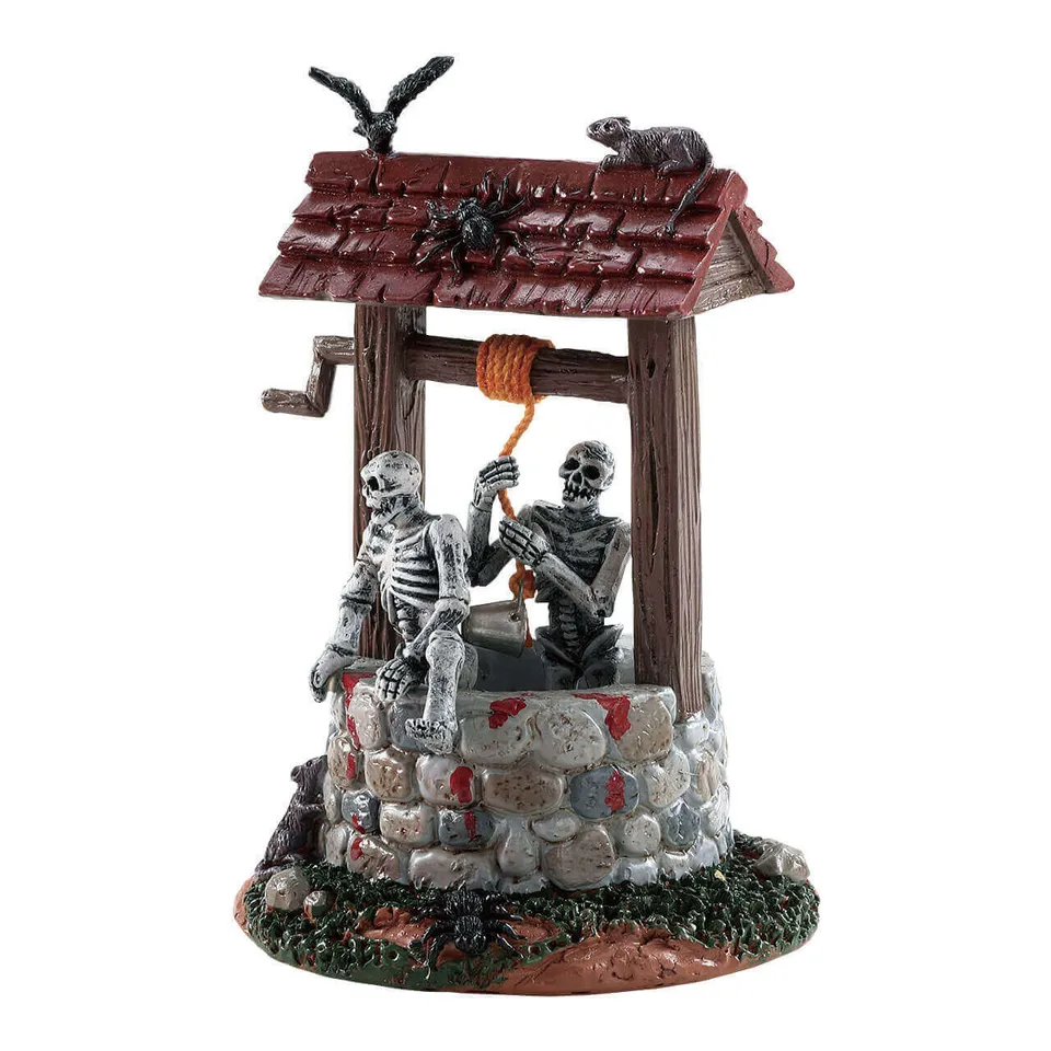 lemax-spooky-town-ghouls-in-well-puits-hant-miniature image 1