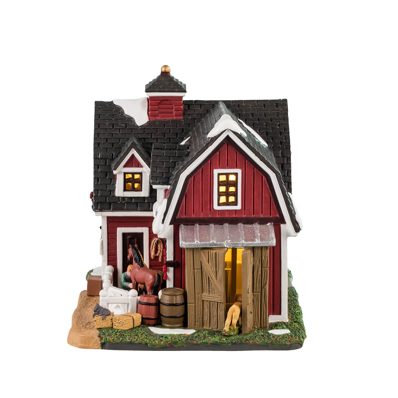 lemax-red-barn-veterinary-hospital-miniature-de-collection-harvest-crossing image 3