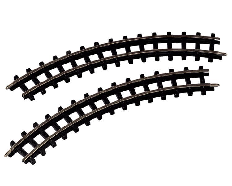 lemax-2-piece-curved-train-tracks-rails-courbes-miniatures-x2 image 1