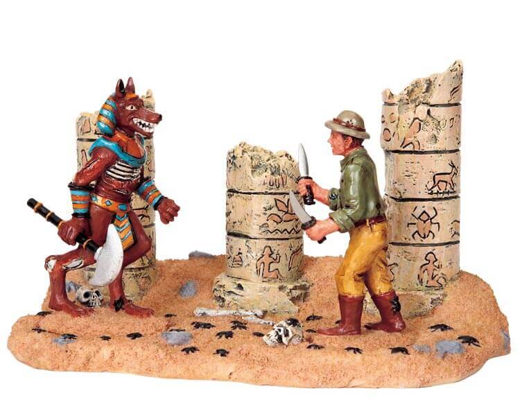 lemax-battle-anubis-figurine-anubis-combat-spooky-town image 1