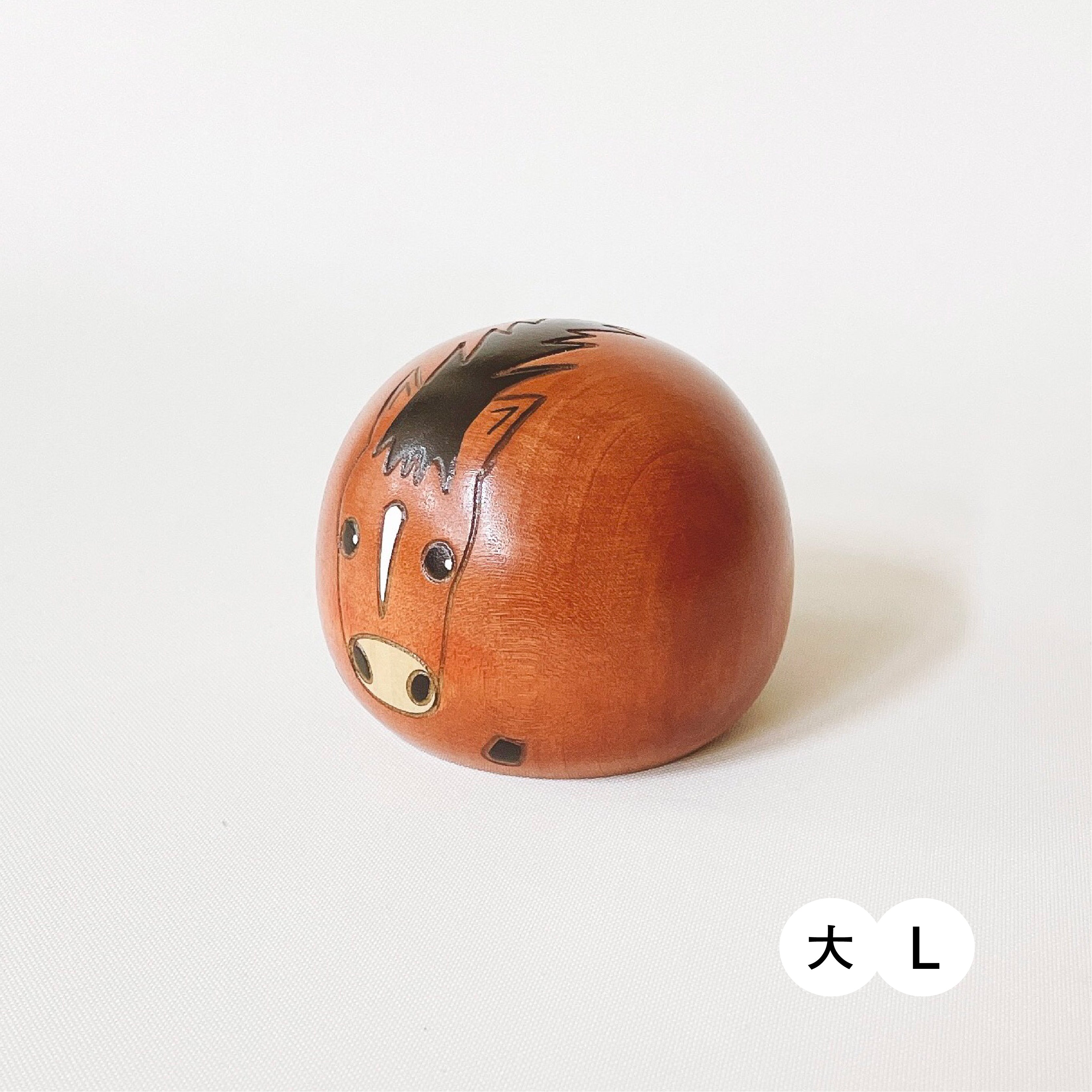 usaburo-kokeshi-yurakoro-cheval-figurine-culbuto-bois image 6