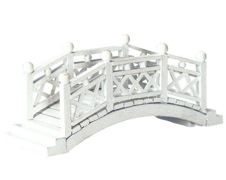 lemax-white-foot-bridge-petit-pont-blanc-miniature image 1