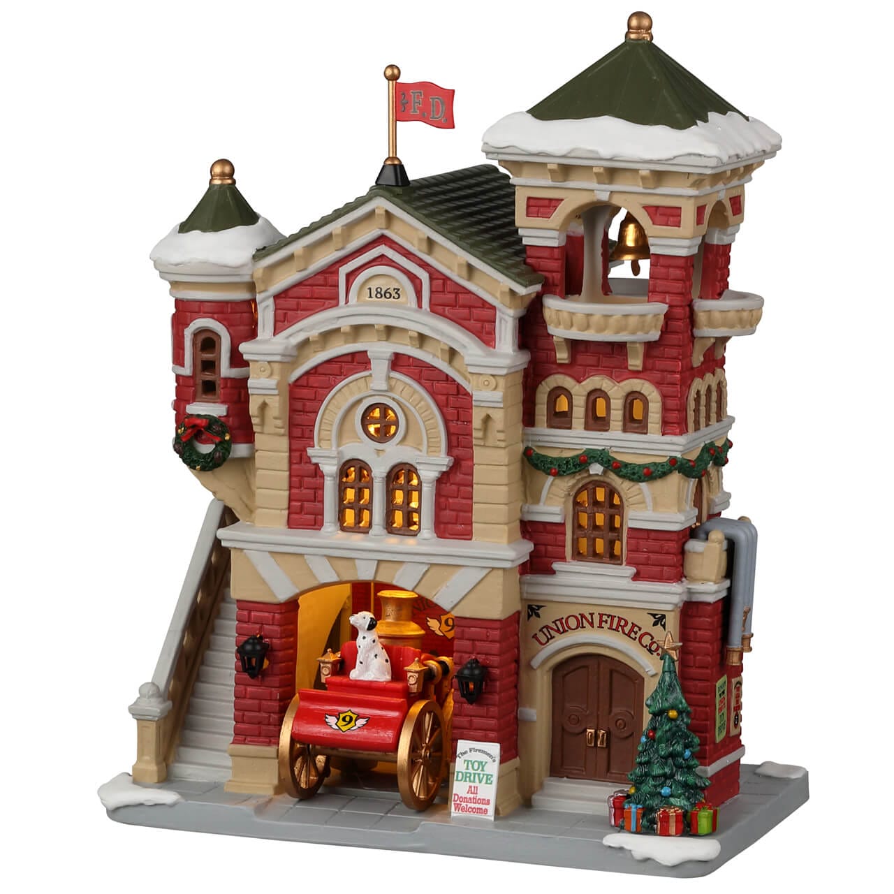lemax-union-fire-co-b-timent-miniature-caserne-pompiers-1863-caddington image 4