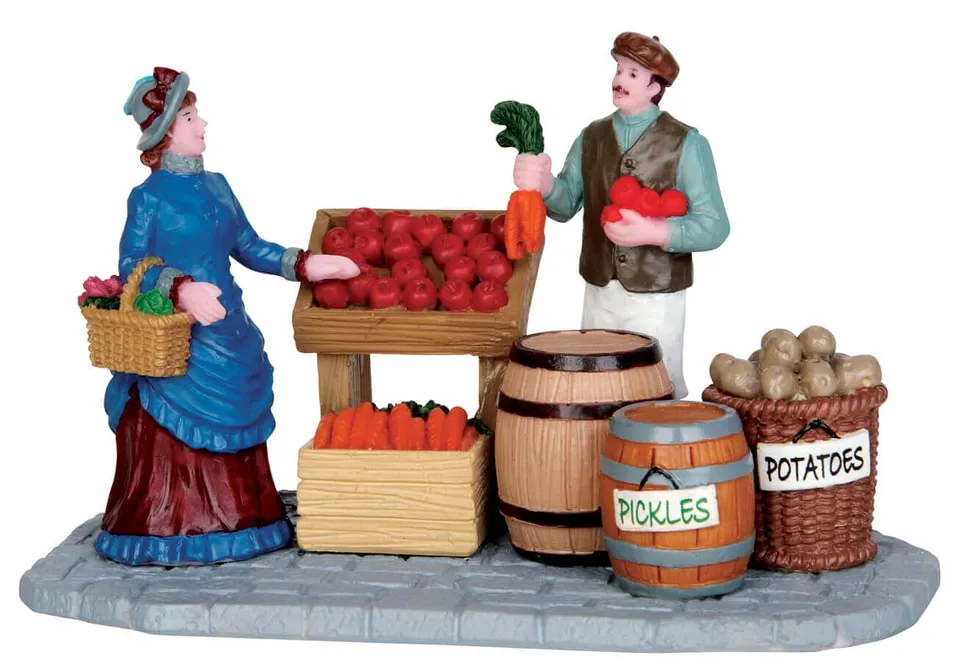 lemax-street-grocer-picerie-miniature-de-village-lumineuse image 1