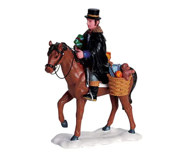 lemax-christmas-rider-figurine-cavalier-de-no-l-village-miniature image 1