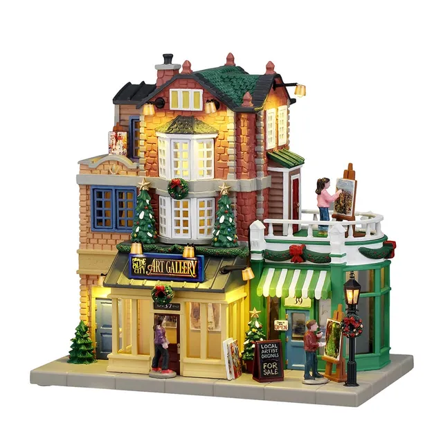 lemax-olde-city-art-gallery-b-timent-miniature-village-caddington image 1