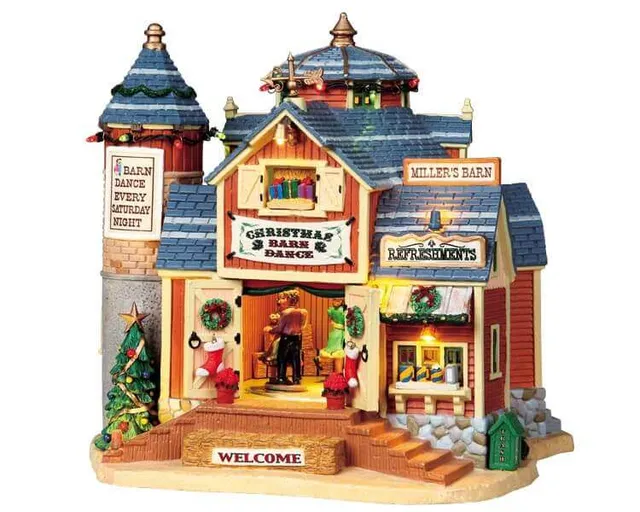 lemax-christmas-barn-dance-b-timent-de-village-anim image 1