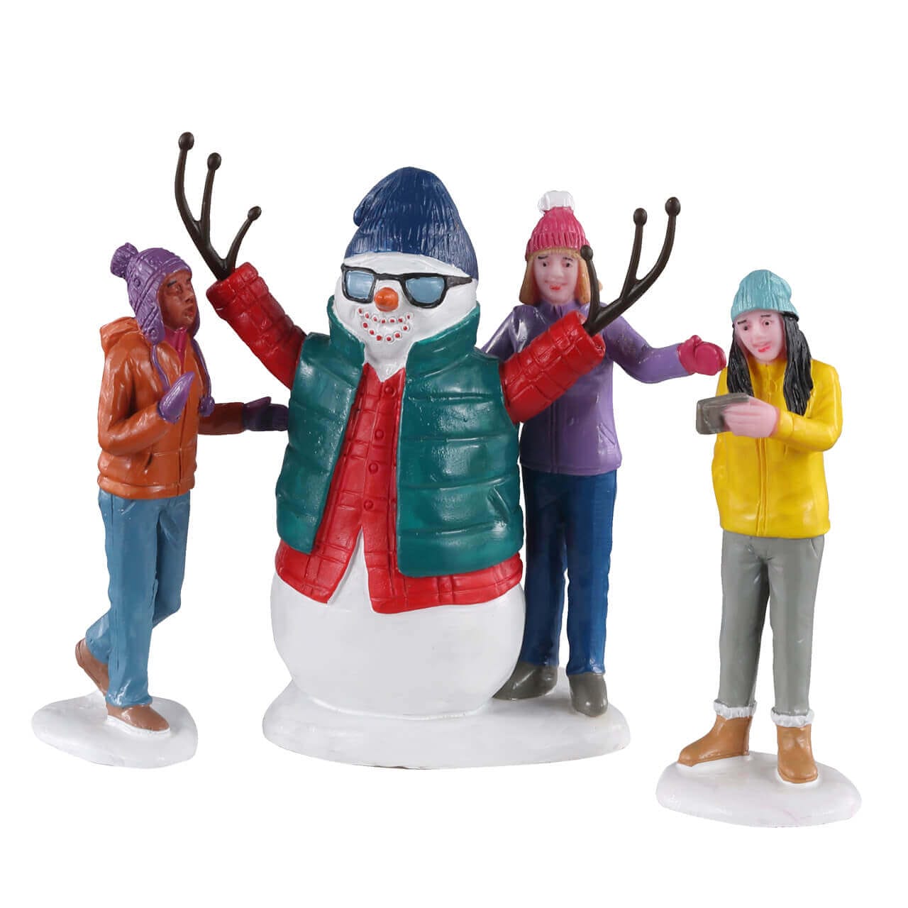 lemax-snowman-selfie-figurine-miniature-vail-village image 2
