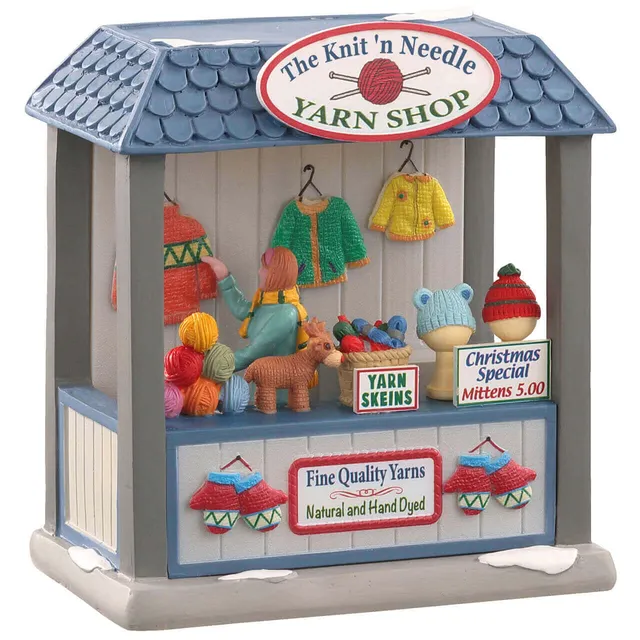 lemax-caddington-the-knit-n-needle-yarn-shop-boutique-miniature image 1