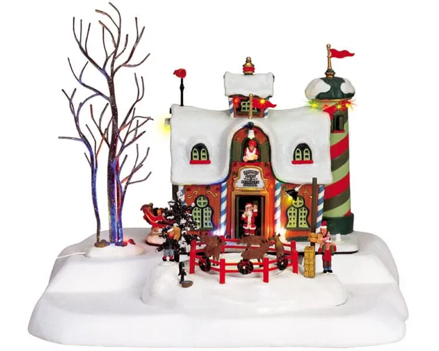 lemax-reindeer-corral-enclos-rennes-miniature-anim image 1