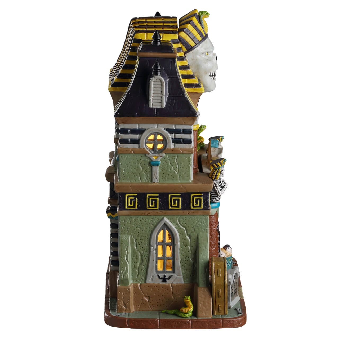 lemax-spooky-town-that-s-a-wrap-mummy-mortuary-b-timent-miniature-lumineux image 2
