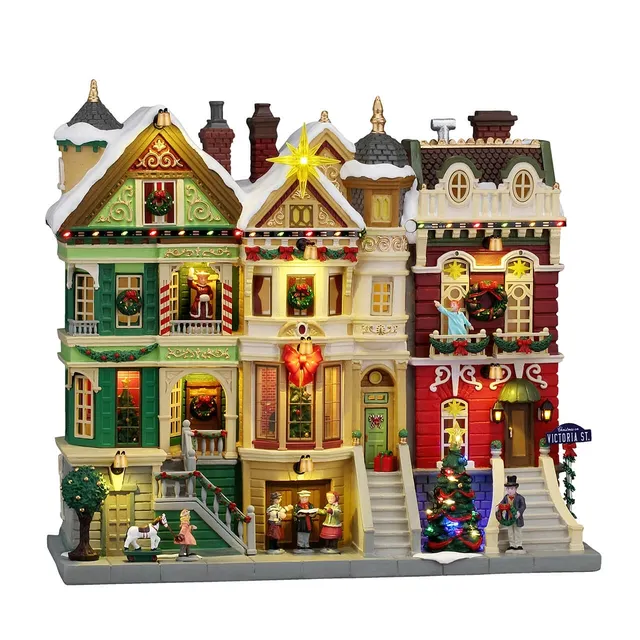 lemax-caddington-christmas-on-victoria-street-fa-ade-miniature image 1