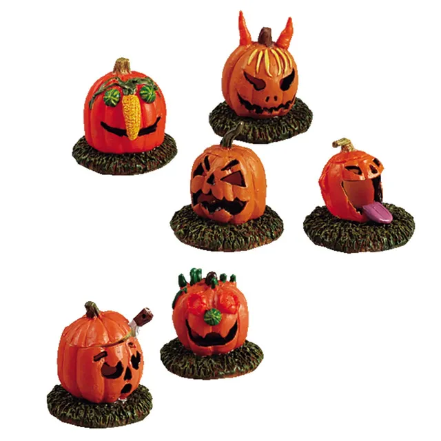lemax-pumpkin-people-set-of-6-lot-6-figurines-citrouilles image 1