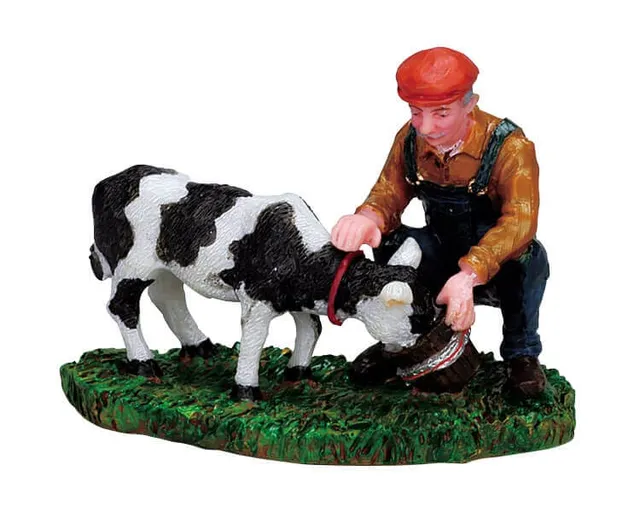 lemax-lunch-for-bessie-figurine-miniature-ferme image 1