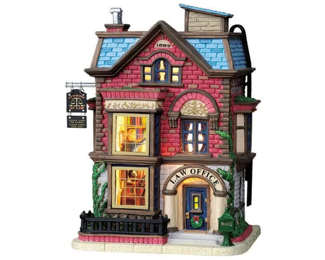 lemax-law-office-b-timent-miniature-village-de-collection image 1