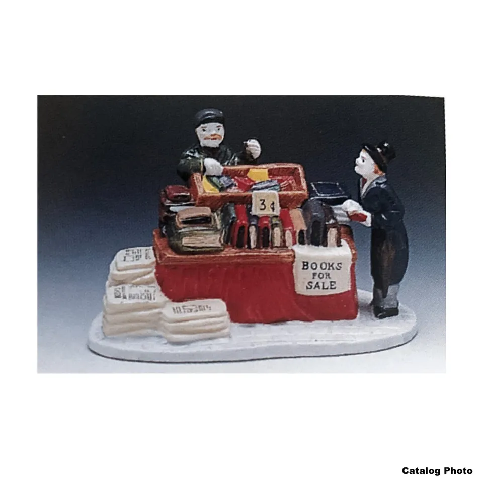 lemax-book-vendor-figurine-marchand-de-livres-miniature image 1