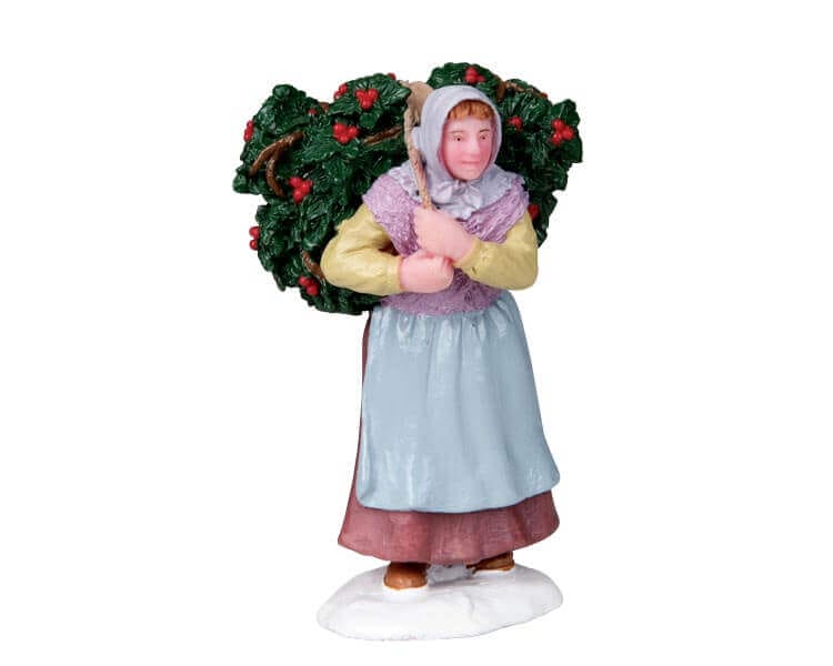 lemax-holly-gatherer-figurine-miniature-cueillette-du-houx image 1