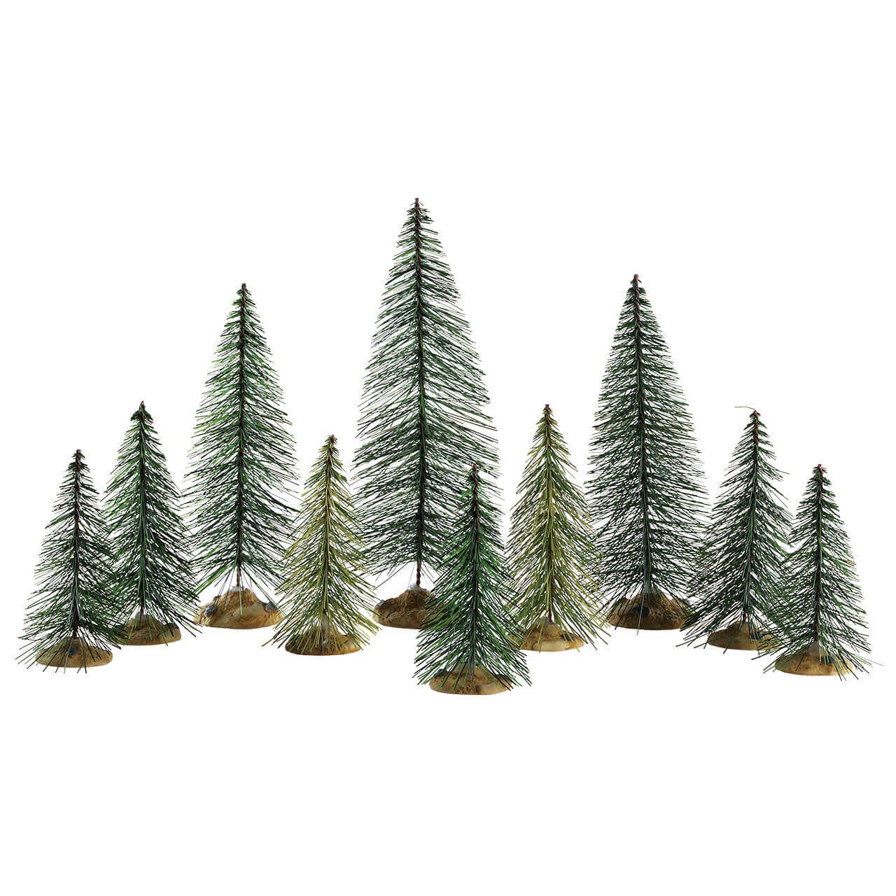 lemax-needle-pine-trees-set-de-10-sapins-miniatures image 1