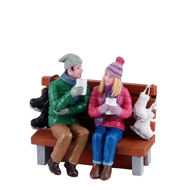 lemax-hot-cocoa-drinkers-figurines-couple-chocolat-chaud-caddington image 1