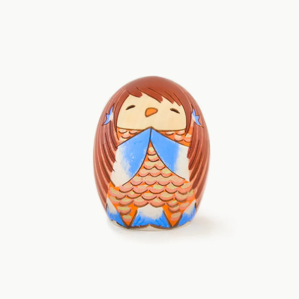 usaburo-kokeshi-amabie-figurine-porte-bonheur-yura-koro-70-mm image 1