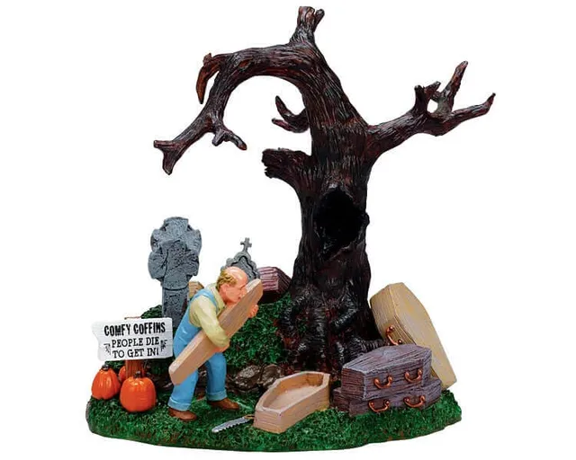 lemax-coffin-maker-figurine-spooky-town-halloween image 1