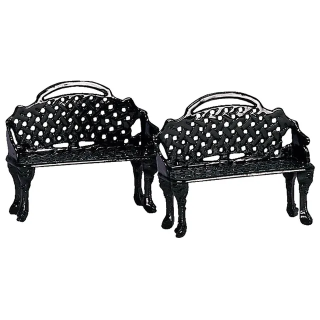 lemax-patio-bench-lot-de-2-bancs-miniatures image 1