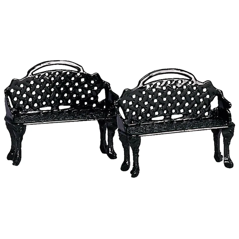 lemax-patio-bench-lot-de-2-bancs-miniatures image 1