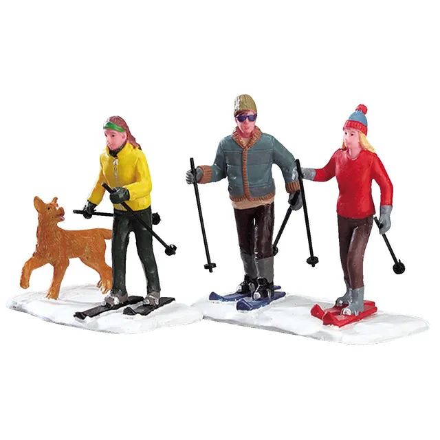 lemax-cross-country-friends-set-of-2-figurines-ski-de-fond-vail-village image 1