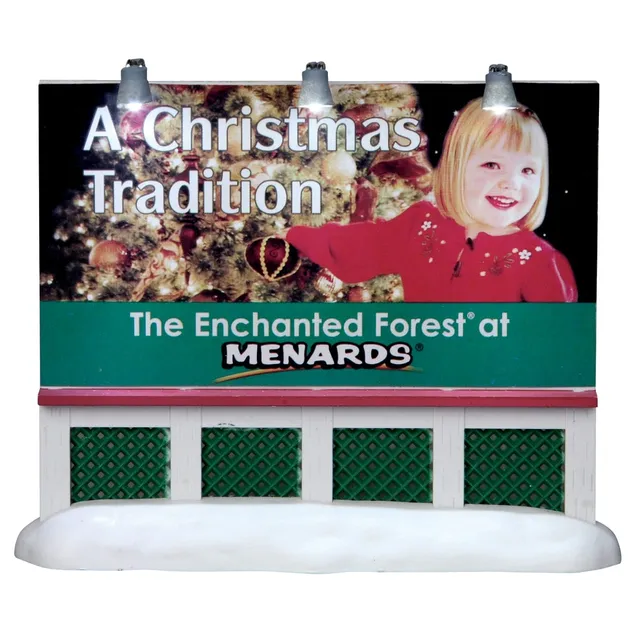 lemax-menard-s-billboard-miniature-panneau-publicitaire-village image 1