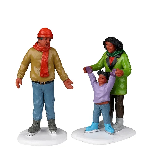 lemax-vail-village-family-ice-follies-figurine-famille-patinage image 1