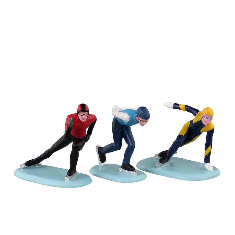 lemax-speed-skaters-figurines-patineurs-village-vail-village image 1