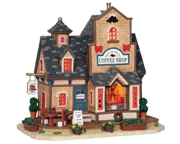 lemax-hill-of-beans-coffee-shop-b-timent-miniature-de-collection image 1