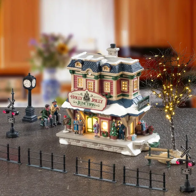 lemax-holly-jolly-junction-set-gare-miniature-caddington image 1