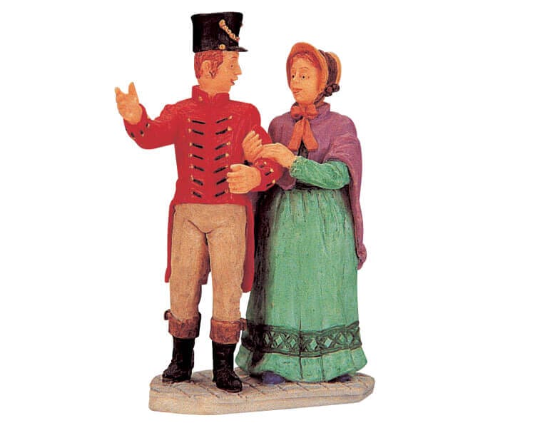 lemax-soldier-and-a-lady-figurines-miniatures-couple image 1