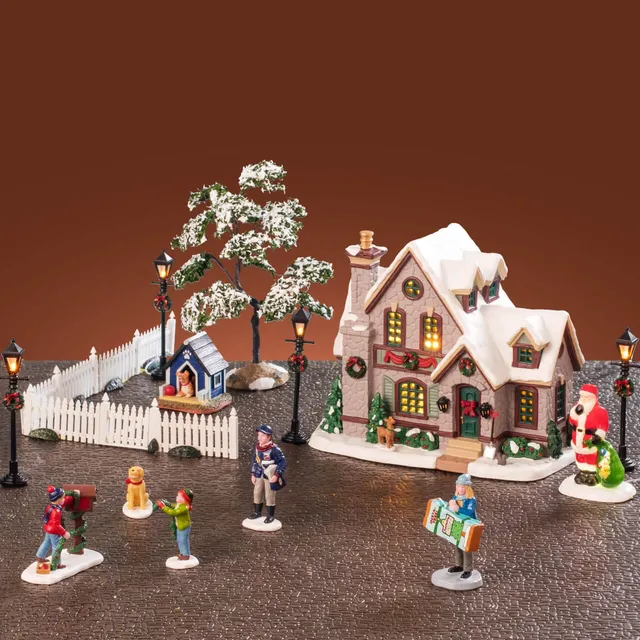lemax-white-christmas-set-coffret-village-de-no-l-maison-neige-p-re-no-l image 1