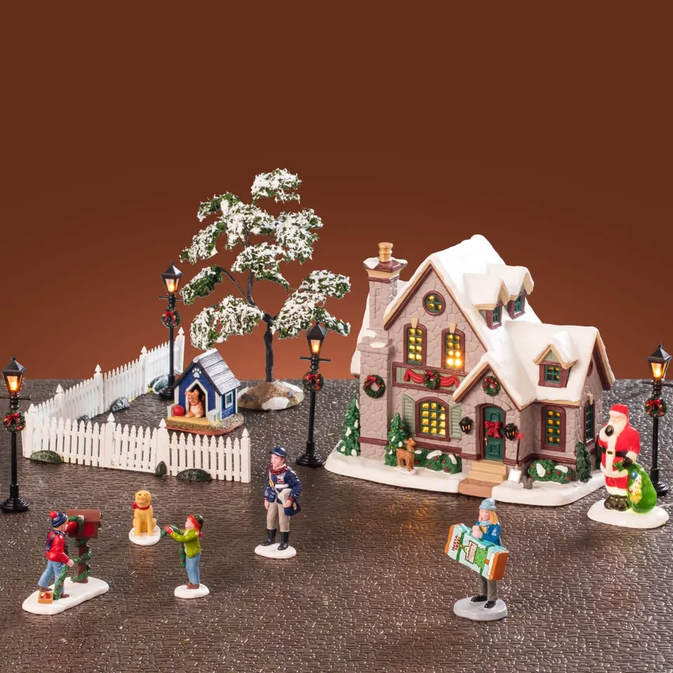 lemax-white-christmas-set-coffret-village-de-no-l-maison-neige-p-re-no-l image 1