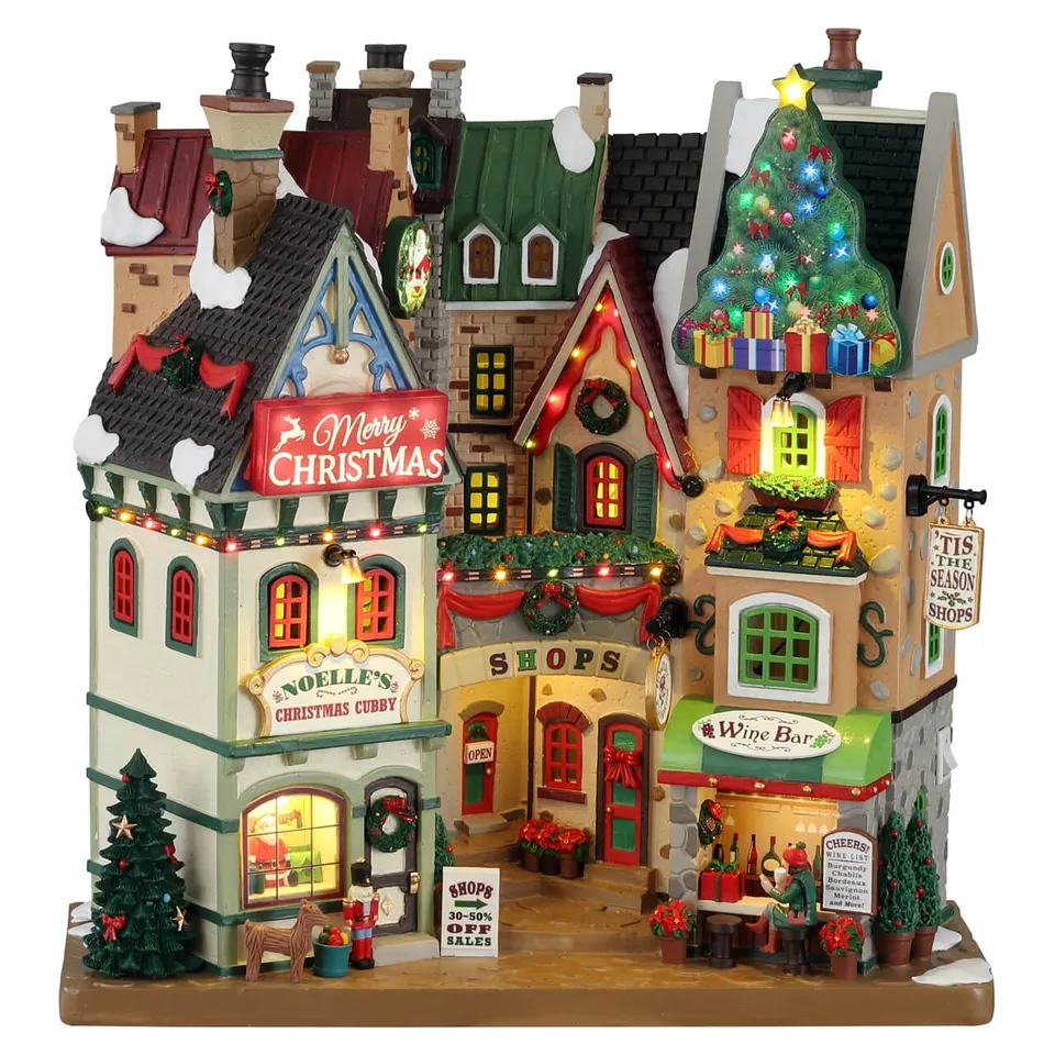 lemax-tis-the-season-shops-miniature-boutiques-de-no-l-lumineuses image 1