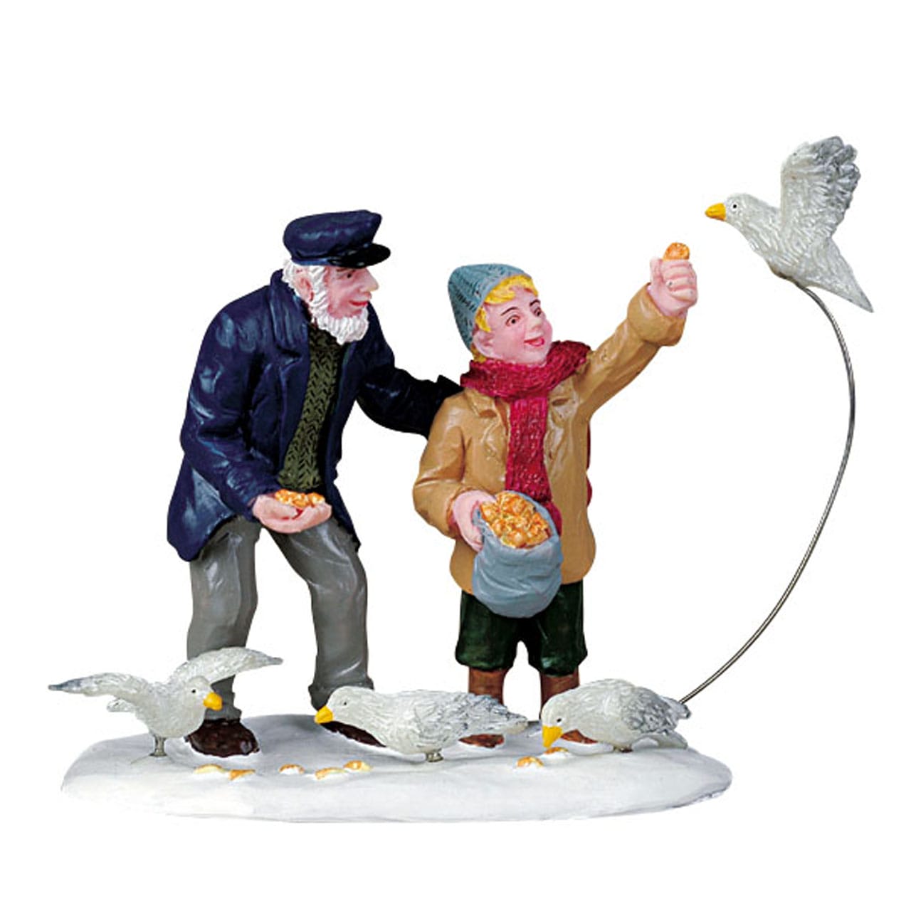 lemax-feeding-seagulls-figurine-miniature-village-de-no-l image 1