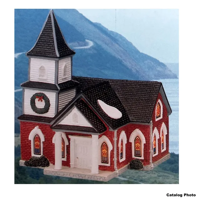lemax-pembroke-chapel-glise-de-village-miniature-illumin-e image 1