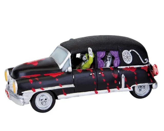 lemax-haunted-hearse-v-hicule-miniature-spooky-town image 1