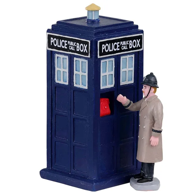 lemax-police-call-box-cabine-police-miniature-caddington image 1