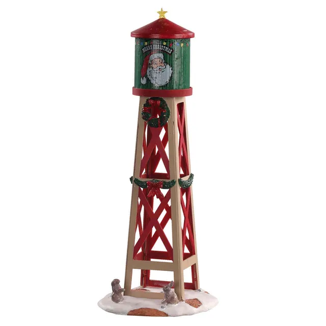 lemax-rustic-water-tower-vail-village-tour-eau-miniature-de-no-l image 1